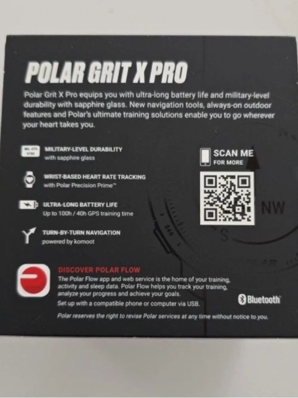 POLAR Grit X Pro Outdoor Multisport Watch - Black size M/L